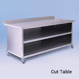 Photo of a cut table as supplied to Pizza Hut